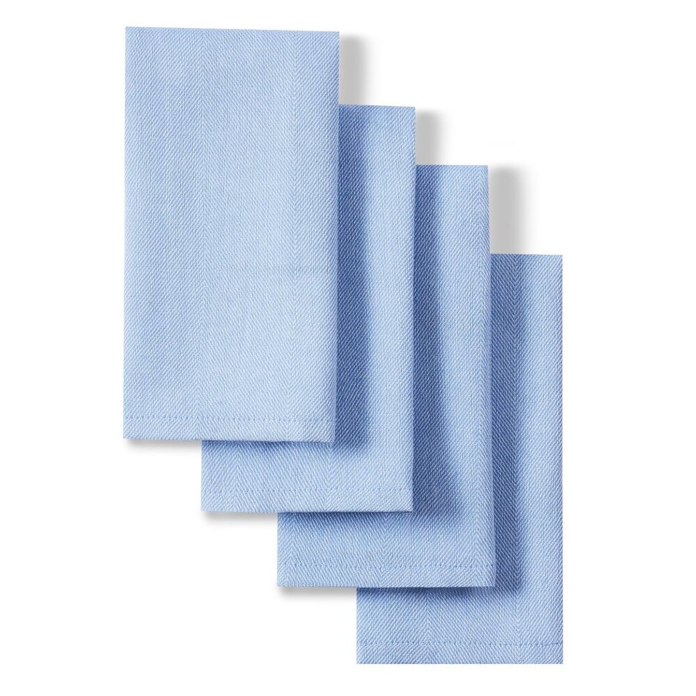 Margarita 19 in. W X 19 in. H Lapis Blue Textured Cotton Napkins (Set of 4)